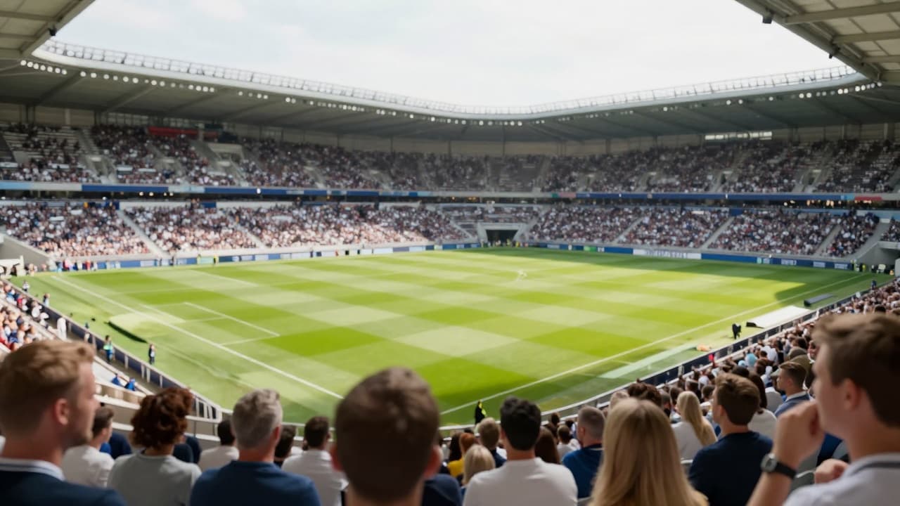 Stadium for a football match
