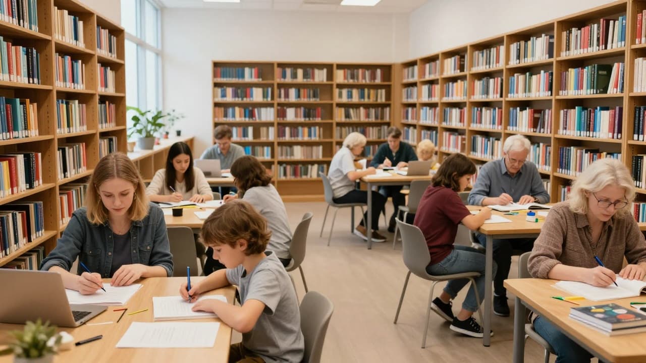 Posjetitelji u čitaonici gradske knjižnice